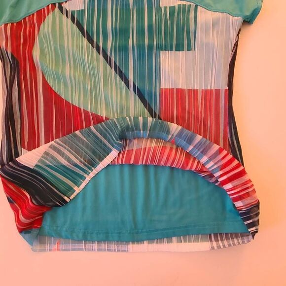 Adidas Womens Adizero Multicolor Athletic Cap Sleeve Top Large - Picture 8 of 12